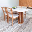 Ver imagem 2 de Conjunto Mesa de Jantar com 4 Cadeiras 100% Mdf Off White Cesare Claro Dalla Costa