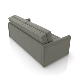 Sofá-cama Decorativo Retrátil Thanos 2 Lugares 192cm Veludo Grafite G45 - Gran Belo - 8