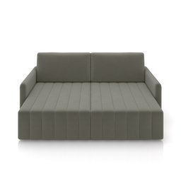 Sofá-cama Decorativo Retrátil Thanos 2 Lugares 192cm Veludo Grafite G45 - Gran Belo - 6
