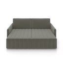 Ver imagem 6 de Sofá-cama Decorativo Retrátil Thanos 2 Lugares 192cm Veludo Grafite G45 - Gran Belo