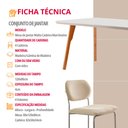 Ver imagem 6 de Conjunto Sala de Jantar Mesa Malta 120cm Tampo Laqueado Vidro Canto Moeda e 4 Cadeiras Marchezine