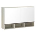 Ver imagem 1 de Armário 120cm 2 Portas C/Nicho Legno Crema C/Branco Pola