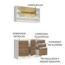 Ver imagem 4 de Cozinha Compacta Madesa Glamy 120002 com Armário e Balcão (Sem Tampo e Pia) Branco/Rustic Cor:Branco