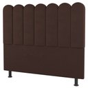 Ver imagem 1 de Cabeceira Cama Box Casal Lana 140cm Linho Marrom - Desk Design