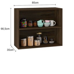 Armário Aéreo Basculante Flair 80cm 2 Portas Poliman Móveis - 4