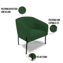 Ver imagem 3 de Cadeira Sala de Jantar Pé de Ferro Preto Stella Veludo D03 - D’Rossi