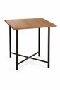 Ver imagem 1 de Mesa Alta Bistrô Decorlidi com Tampo 68 Cm Cor Imbuia Estrutura Aço Preto Design Industrial