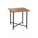 Ver imagem 1 de Mesa Alta Bistrô Decorlidi com Tampo 68 Cm Cor Imbuia Estrutura Aço Preto Design Industrial