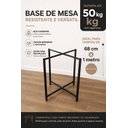 Ver imagem 4 de Mesa Alta Bistrô Decorlidi com Tampo 68 Cm Cor Imbuia Estrutura Aço Preto Design Industrial