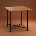 Ver imagem 3 de Mesa Alta Bistrô Decorlidi com Tampo 68 Cm Cor Imbuia Estrutura Aço Preto Design Industrial