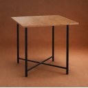 Ver imagem 3 de Mesa Alta Bistrô Decorlidi com Tampo 68 Cm Cor Imbuia Estrutura Aço Preto Design Industrial