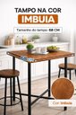 Ver mais imagens de Mesa Alta Bistrô Decorlidi com Tampo 68 Cm Cor Imbuia Estrutura Aço Preto Design Industrial