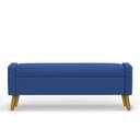Ver imagem 1 de Recamier Bau Paris 1,20m Suede Azul Marinho - Inova Decor