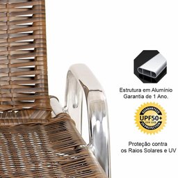 2 Espreguiçadeiras Esteira+mesa Centro Garden Piscina Argila - 2