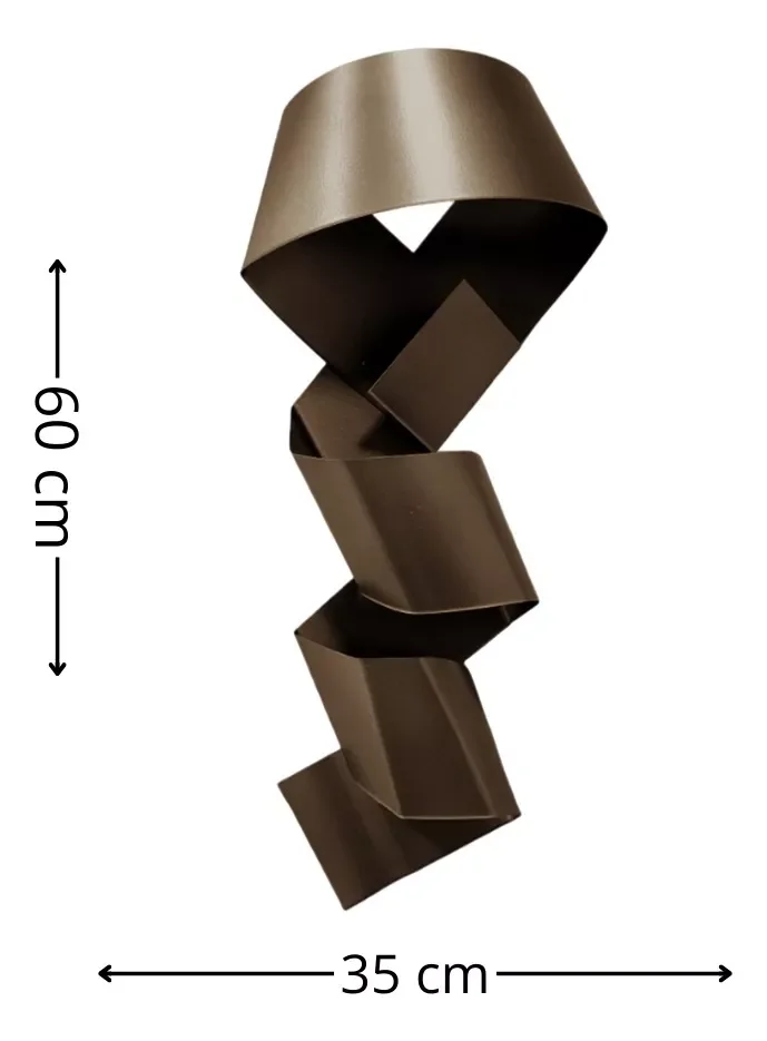 Decoração de Parede Escultura de Metal Exclusivo no Brasil Home Decor Bronze Escuro - 4