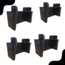 Ver imagem 1 de Pé para Móveis Kit 4 Pezinho Protetor Guarda Roupa Rack Armário Cômoda Material Resistente Ivy:preto