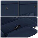 Ver imagem 5 de Poltrona do Papai Reclinável Melim Elétrica Led Massagem Pu Azul Fh1 - D'rossi