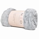 Ver imagem 3 de Cobertor Manta Solteiro Peseira para Cama Sofá Antialérgica Neo Bubbles Cinza 1,50x2,00m - Camesa