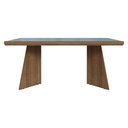 Ver imagem 4 de Mesa de Jantar Retangular Tampo com Moldura e Vidro Sobreposto Rustic/Cinza 5389 Madesa