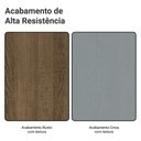 Ver imagem 7 de Mesa de Jantar Retangular Tampo com Moldura e Vidro Sobreposto Rustic/Cinza 5389 Madesa