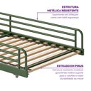 Ver imagem 7 de Bicama em Ferro Aço Carbono Tubular Teko Casatema MadeiraOriginals Verde/Álamo