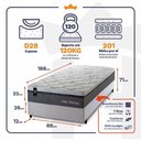 Ver imagem 4 de Cama Box Molas Ensacadas Benton Solteiro 88x188 King House