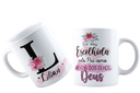 Ver imagem 1 de Canecas de Porcelana Personalizadas Alfabeto Evangelico Letra L