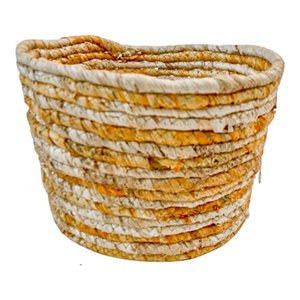 Cesto Decorativo Fibra Vegetal (bege Amarelo) P