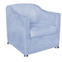 Ver imagem 3 de Kit 2 Poltronas e 1 Namoradeira Tilla Corino Azul Bebê - Móveis Mafer