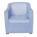 Ver imagem 2 de Kit 2 Poltronas e 1 Namoradeira Tilla Corino Azul Bebê - Móveis Mafer