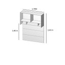 Ver imagem 4 de Módulo Aéreo para Cama Queen Mdf Altezza Trend Belmax:freijó
