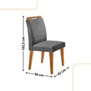 Ver imagem 5 de Sala de Jantar Mesa Liz 120cm em Mdf Canto Reto e 4 Cadeiras Athenas Moderna