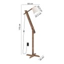 Ver imagem 2 de Luminária Abajur de Chão Rubi Pés Madeira Ajustável - Palha