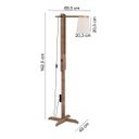 Ver imagem 3 de Luminária Abajur de Chão Rubi Pés Madeira Ajustável - Palha