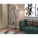 Ver imagem 1 de Luminária Abajur de Chão Rubi Pés Madeira Ajustável - Palha