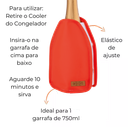 Ver imagem 3 de Cooler Térmico para Garrafa de Espumante Champagne Bolsa Gel Cor:laranja