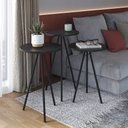 Ver imagem 1 de Conjunto com 03 Mesas Laterais 35cm Pés Palito 27957 Artesano - Preto