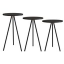 Ver imagem 2 de Conjunto com 03 Mesas Laterais 35cm Pés Palito 27957 Artesano - Preto