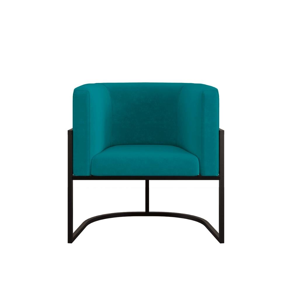 Kit Sofá 2 Lugares + 2 Poltronas para Recepção – Balaqui Cor:azul Turquesa - 9