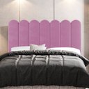 Ver imagem 2 de Cabeceira Cama Box Casal Queen Size Lana 160cm Suede Rosa - Desk Design