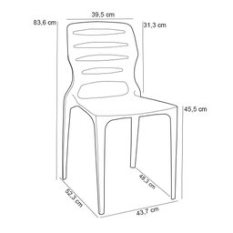 Cadeira para Cozinha Área Gourmet Jardim Empilhável Larsen P03 Verde Claro - Lyam Decor - 3