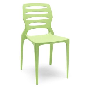 Cadeira para Cozinha Área Gourmet Jardim Empilhável Larsen P03 Verde Claro - Lyam Decor