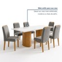 Ver mais imagens de Conjunto Sala de Jantar 6 Lugares Isla e Lyra 160x80cm Cinamomo Off White Cinza