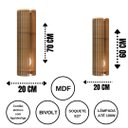 Ver imagem 3 de Abajur Grande de Chão TORRE -:MDF CRU/Kit com 2 - 60x20cm e 70x20cm