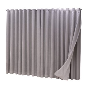 Cortina Blackout com linho 4,00x2,70 Para TRILHO SUÍÇO:Cinza