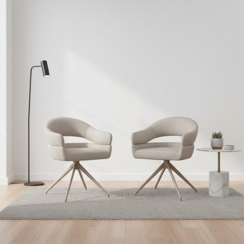 Conjunto 2 Cadeiras Poltronas Estofadas Hanover Fratini