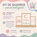 Ver imagem 3 de Kit Quadros Infantil com Nome - Jesus Pastor:40x60/Moldura Mel Vidro Acrílico