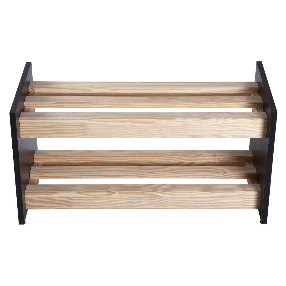 Kit Sapateira Pinus e MDF Preto com Arara Organizador Roupas - 10
