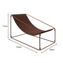 Ver imagem 3 de Espreguiçadeira Industrial Arpoador Suede Cobre e Marrom - Cor: Marrom