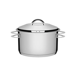 Caçarola Tramontina Solar Funda em Aço Inox Fundo Triplo com Tampa e Alças 24 Cm 6,1 L
